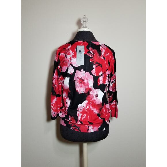 Joseph Allen Cardigan Sweaters NWT Women Size Medium Red Black Blue x2 - Picture 11 of 12